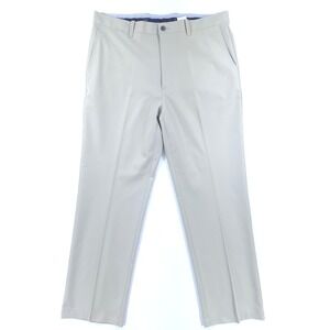 Callaway Mens Golf Pants 36x30 Khaki Tan Flat Front Performance Polyester